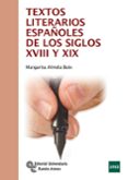 textos literarios españoles de los siglos xviii y xix-margarita almela boix-9788499611419 textos literarios españoles de los siglos xviii y xix-margarita almela boix-9788499611419