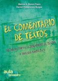 el comentario de textos. tecnicas para el comentario de textos y analisis sintactico-marcos a. bonvin faura-9788499210629 el comentario de textos. tecnicas para el comentario de textos y analisis sintactico-marcos a. bonvin faura-9788499210629