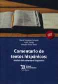comentario de textos hispanicos: analisis del comentario lingüistico-9788417069339 comentario de textos hispanicos: analisis del comentario lingüistico-9788417069339