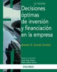 decisiones optimas de inversion y financiacion en la empresa-javier rojo suarez-9788436829839 decisiones optimas de inversion y financiacion en la empresa-javier rojo suarez-9788436829839
