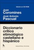 diccionario critico etimologico (edición electrónica)-joan coromines-9788424936549 diccionario critico etimologico (edición electrónica)-joan coromines-9788424936549