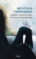 metafisica y experiencia-mª del carmen martin paredes-9788430117949 metafisica y experiencia-mª del carmen martin paredes-9788430117949