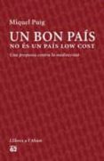 un bon país no és un país low cost-miquel puig-9788429774559 un bon país no és un país low cost-miquel puig-9788429774559