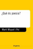 què és poesia?-miquel marti i pol-9788475967059 què és poesia?-miquel marti i pol-9788475967059