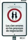 los cien errores en los procesos de negociacion-fernando de manuel dasi-rafael martinez-vilanova martinez-9788415986669 los cien errores en los procesos de negociacion-fernando de manuel dasi-rafael martinez-vilanova martinez-9788415986669