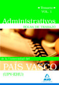 administrativos de la universidad del pais vasco (upv/ehu). bolsa de trabajo. temario vol.i-9788467633269 administrativos de la universidad del pais vasco (upv/ehu). bolsa de trabajo. temario vol.i-9788467633269