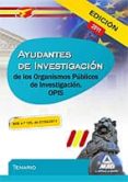 ayudantes de investigación de los organismos públicos de investig ación. temario-9788467665079 ayudantes de investigación de los organismos públicos de investig ación. temario-9788467665079