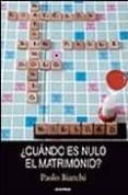 ¿cuando es nulo el matrimonio?-paolo bianchi-9788431323189 ¿cuando es nulo el matrimonio?-paolo bianchi-9788431323189