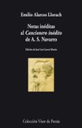 notas ineditas al cancionero inedito de a.s. navarro-emilio alarcos llorach-9788498958089 notas ineditas al cancionero inedito de a.s. navarro-emilio alarcos llorach-9788498958089