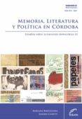 memoria, literatura y politica en cordoba (ebook)-9789876990189 memoria, literatura y politica en cordoba (ebook)-9789876990189