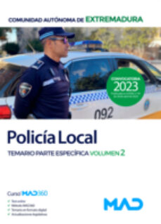 Libro de texto nova POLICIA LOCAL DE EXTREMADURA. TEMARIO PARTE ESPECIFICA VOL 2