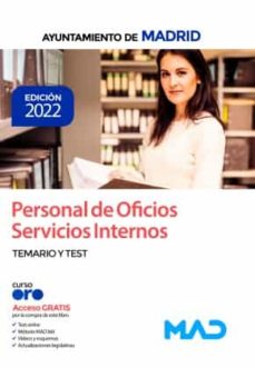 Descargas de audio gratuitas de libros PERSONAL DE OFICIOS SERVICIOS INTERNOS DEL AYUNTAMIENTO DE MADRID. TEMARIO Y TEST