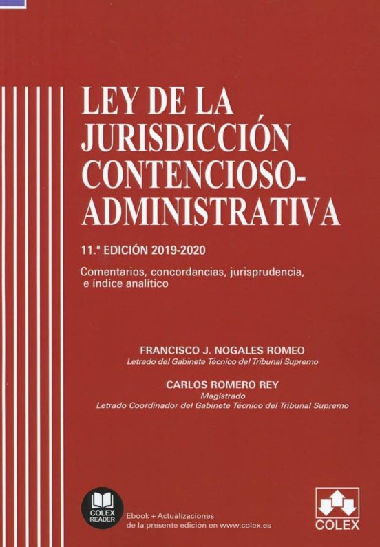 LEY DE LA JURISDICCION CONTENCIOSO-ADMINISTRATIVA 2019-2020 | CARLOS ...