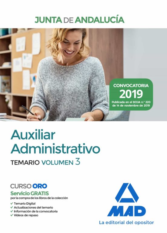 AUXILIAR ADMINISTRATIVO DE LA JUNTA DE ANDALUCÍA TEMARIO VOLUMEN 3